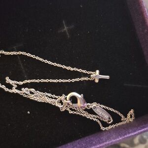 Tiny Tags minimalist Cross Pendant Necklace